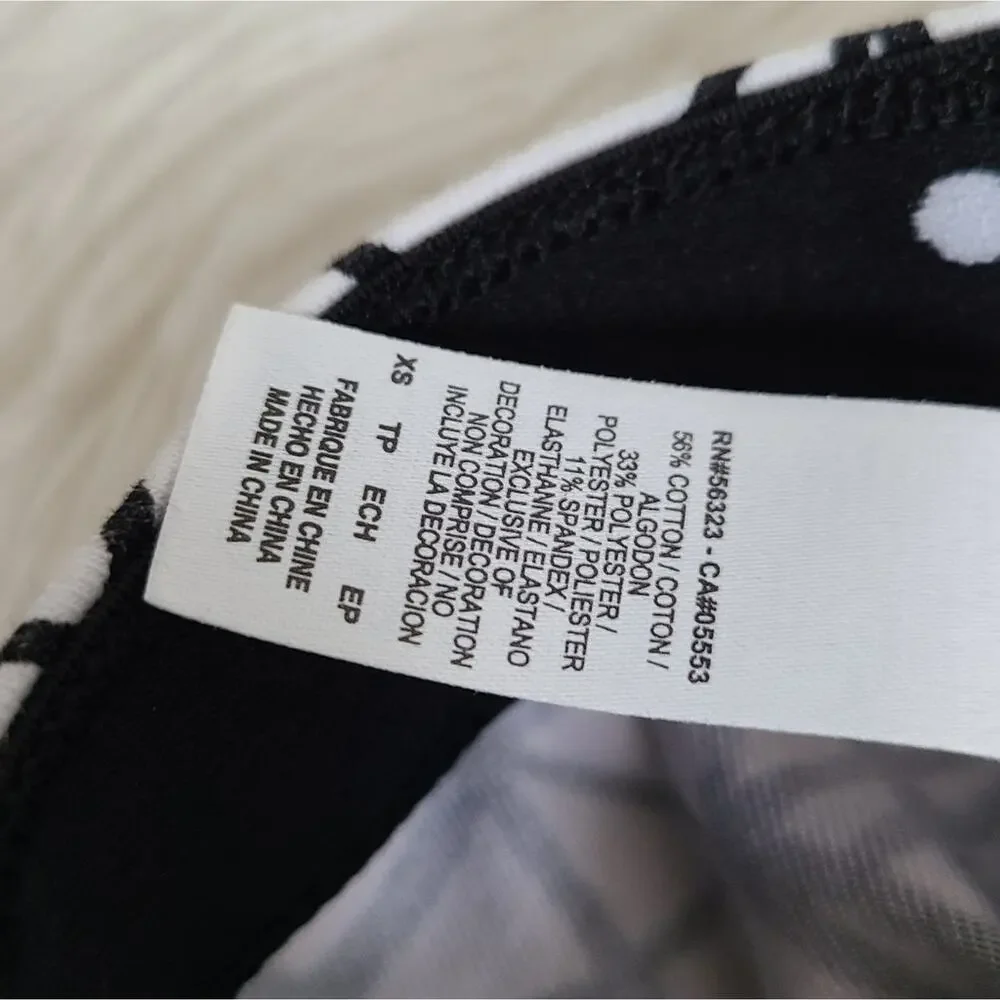 Nike Black And White‎ Geometric Patterned 2 Tone Leggings SZ XS